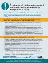 5 najczęstszych błędów w dokumentacji medycznej, które mogą podważyć jej wiarygodność w sądzie
